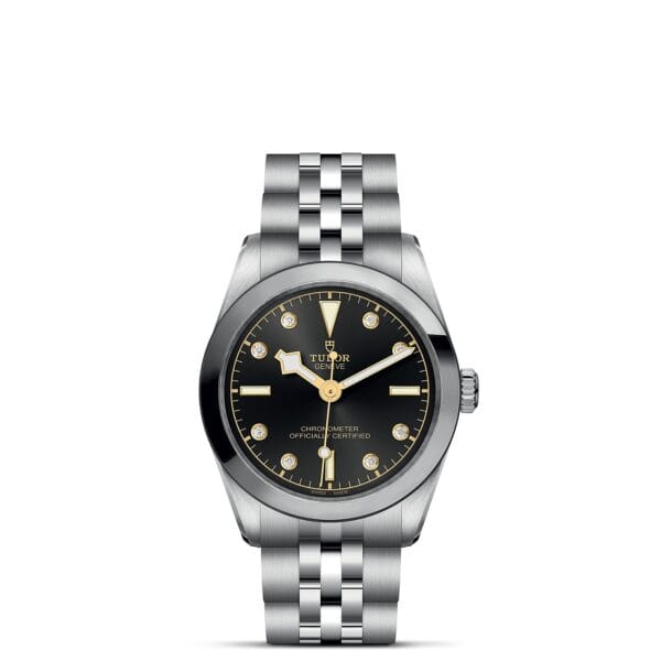 TUDOR Black Bay 31 Boîtier en acier 31 mm Bracelet en acier Cadran Anthracite avec 8 diamants