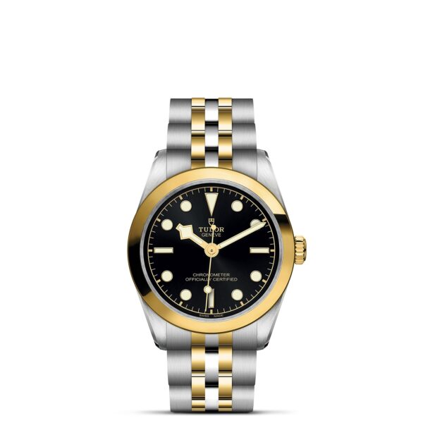 TUDOR Black Bay 31 S&G Boîtier en acier 31 mm Bracelet en acier et or jaune Cadran Noir