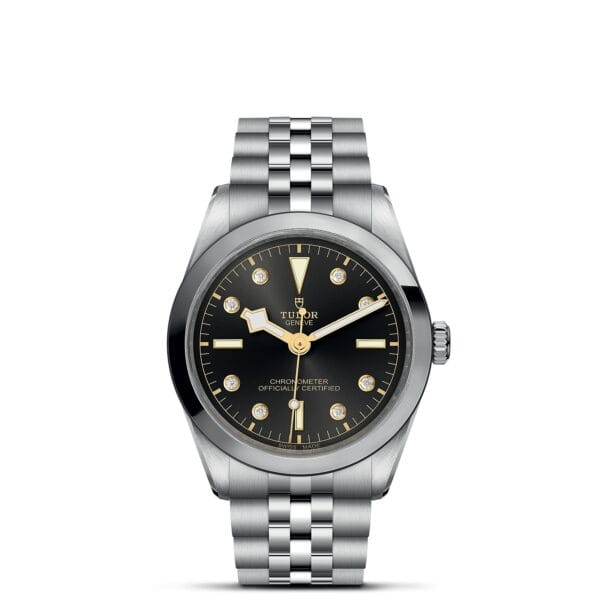 TUDOR Black Bay 36 Boîtier en acier 36 mm Bracelet en acier Cadran Anthracite avec 8 diamants