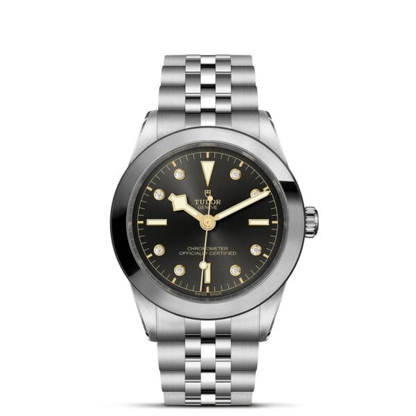 TUDOR Black Bay 39 Boîtier en acier 39 mm Bracelet en acier Cadran Anthracite avec 8 diamants