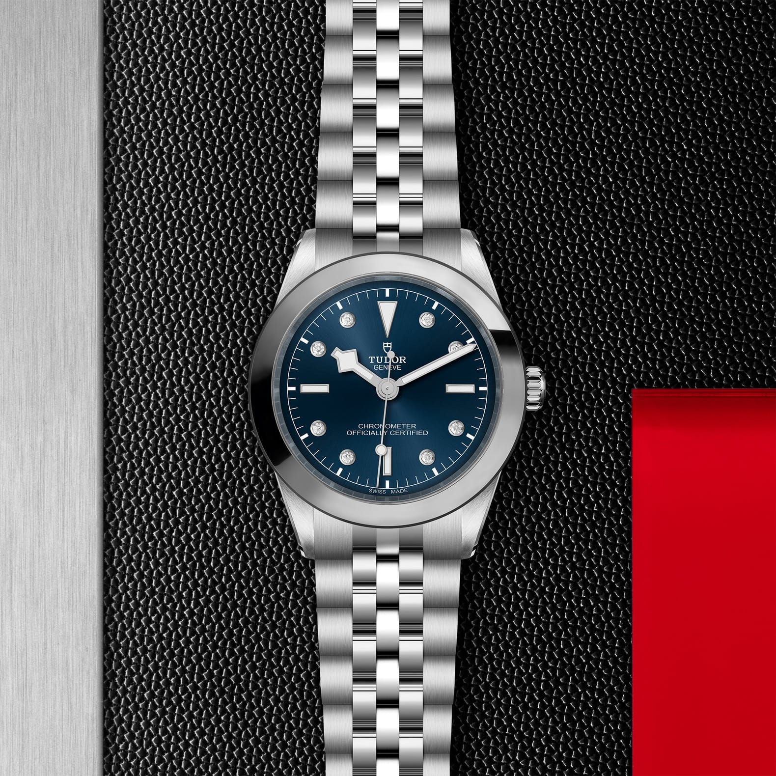 TUDOR Black Bay 39 Boîtier en acier 39 mm Bracelet en acier Cadran Bleu avec 8 diamants – Image 4
