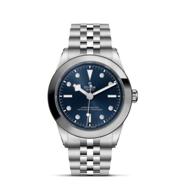 TUDOR Black Bay 39 Boîtier en acier 39 mm Bracelet en acier Cadran Bleu avec 8 diamants