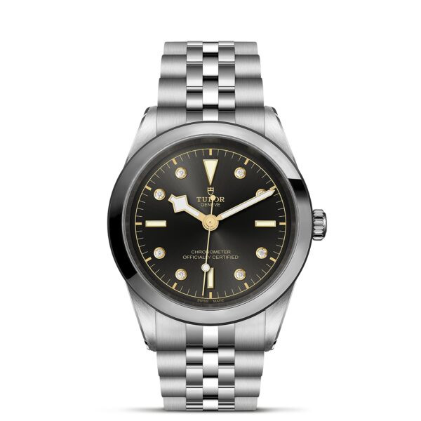 TUDOR Black Bay 41 Boîtier en acier 41 mm Bracelet en acier Cadran Anthracite avec 8 diamants