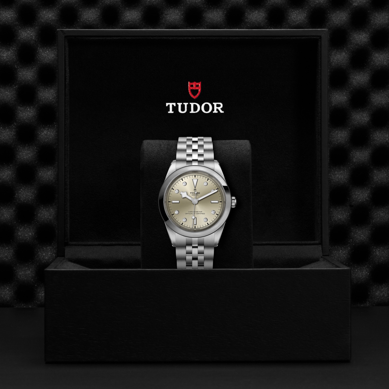 TUDOR Black Bay 41 Boîtier en acier 41 mm Bracelet en acier Cadran champagne clair avec 8 diamants – Image 2