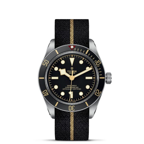 TUDOR Black Bay 58 Boîtier en acier 39 mm Bracelet en tissu Cadran Noir