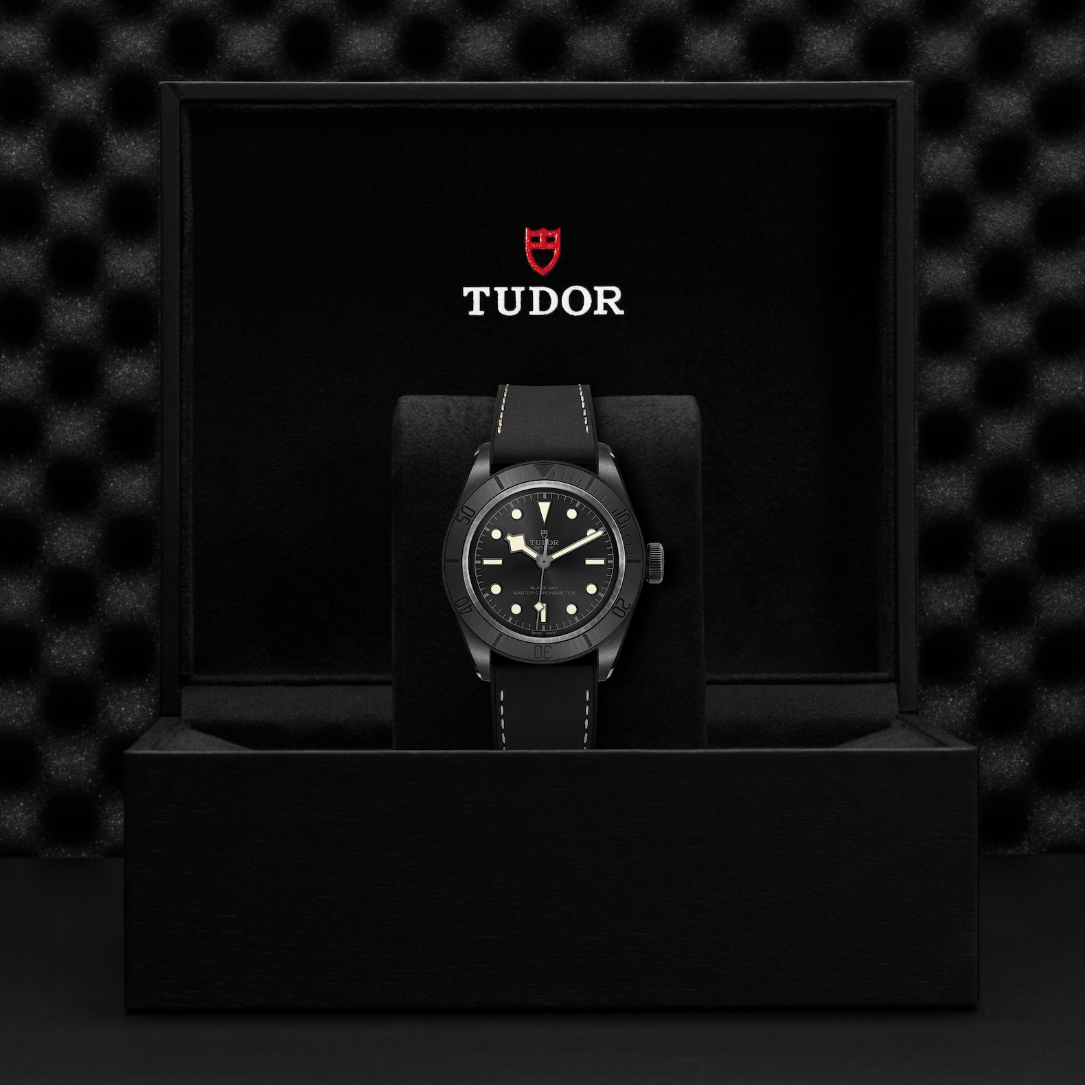 TUDOR Black Bay Ceramic Boîtier en céramique 41 mm Cadran Noir Bracelet hybride cuir et caoutchouc – Image 2