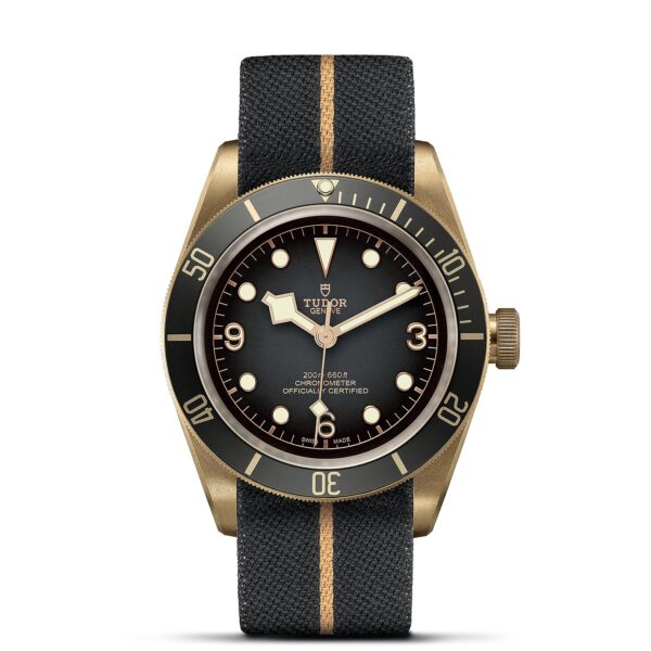 TUDOR Black Bay Bronze Boîtier en bronze 43 mm Bracelet en tissu gris ardoise Cadran Gris ardoise