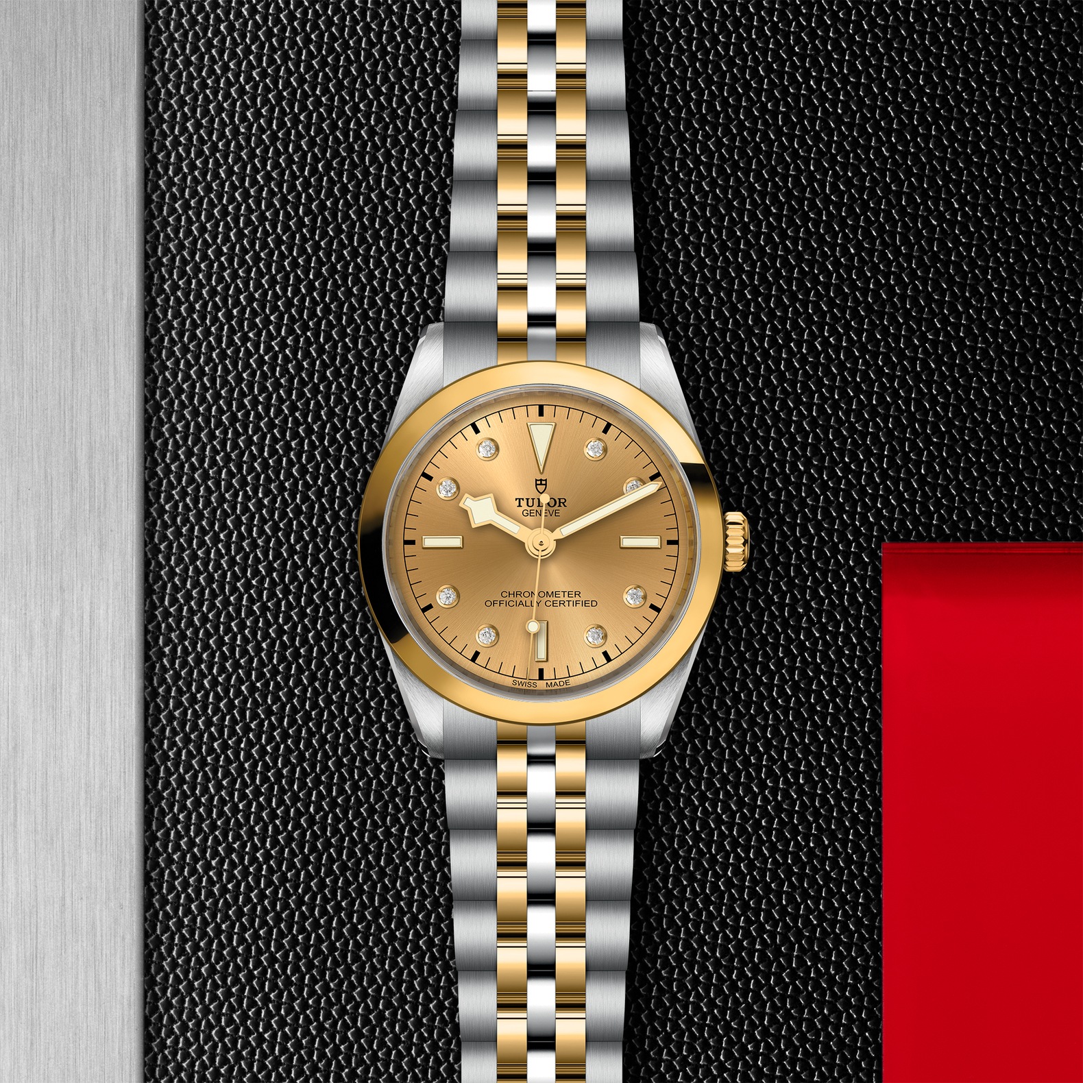 TUDOR Black Bay 36 S&G Boîtier en acier 36 mm Bracelet en acier et or jaune Cadran Champagne avec index diamants – Image 4