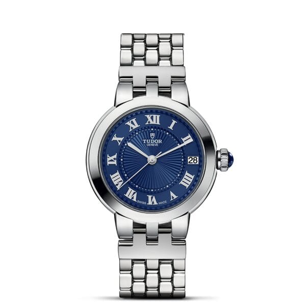 TUDOR Clair de Rose Boîtier en acier 34 mm Bracelet en acier Cadran Bleu