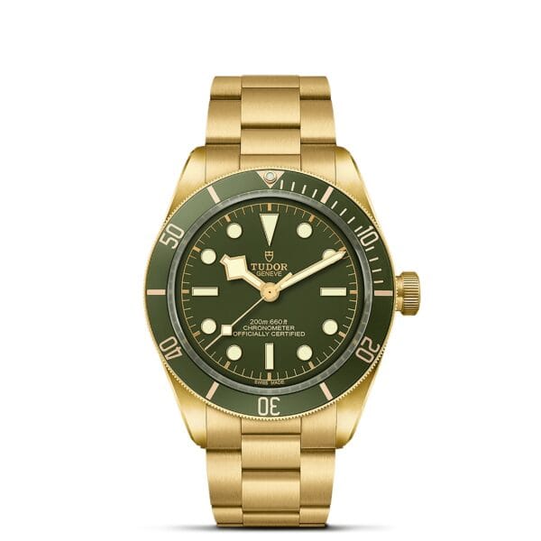 TUDOR Black Bay 58 18K Boîtier en or jaune 39 mm Bracelet en or jaune Cadran Vert