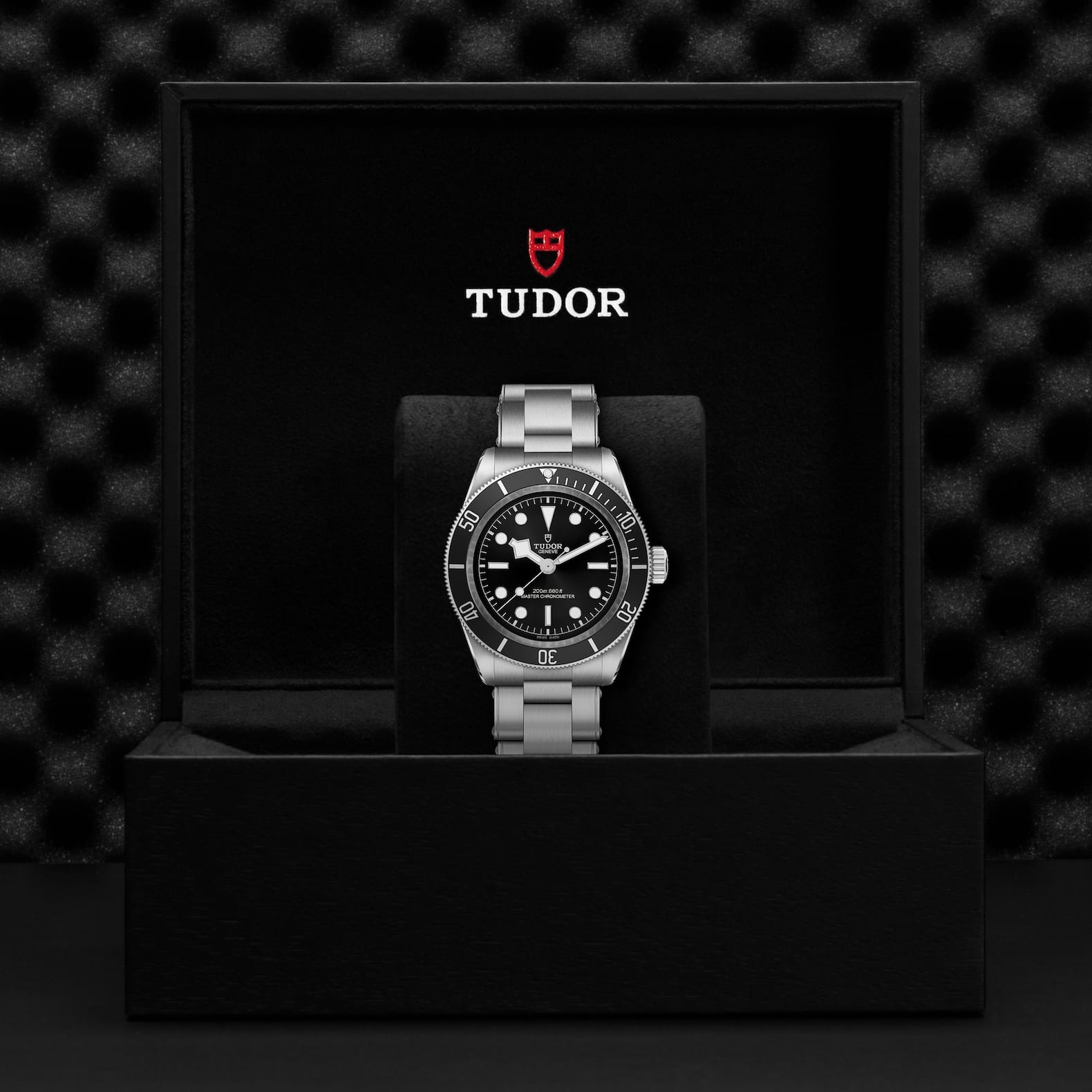 TUDOR Black Bay Boîtier en acier 41 mm Bracelet en acier trois mailles Cadran Noir avec index appliqués argentés – Image 2