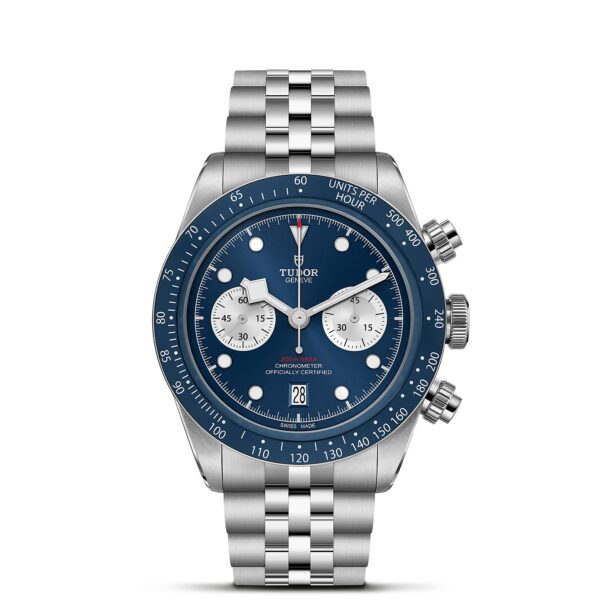 TUDOR Black Bay Chrono Boîtier en acier 41 mm Cadran bleu Bracelet en acier