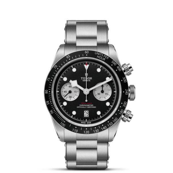 TUDOR Black Bay Chrono Boîtier en acier 41 mm Cadran Noir Bracelet en acier