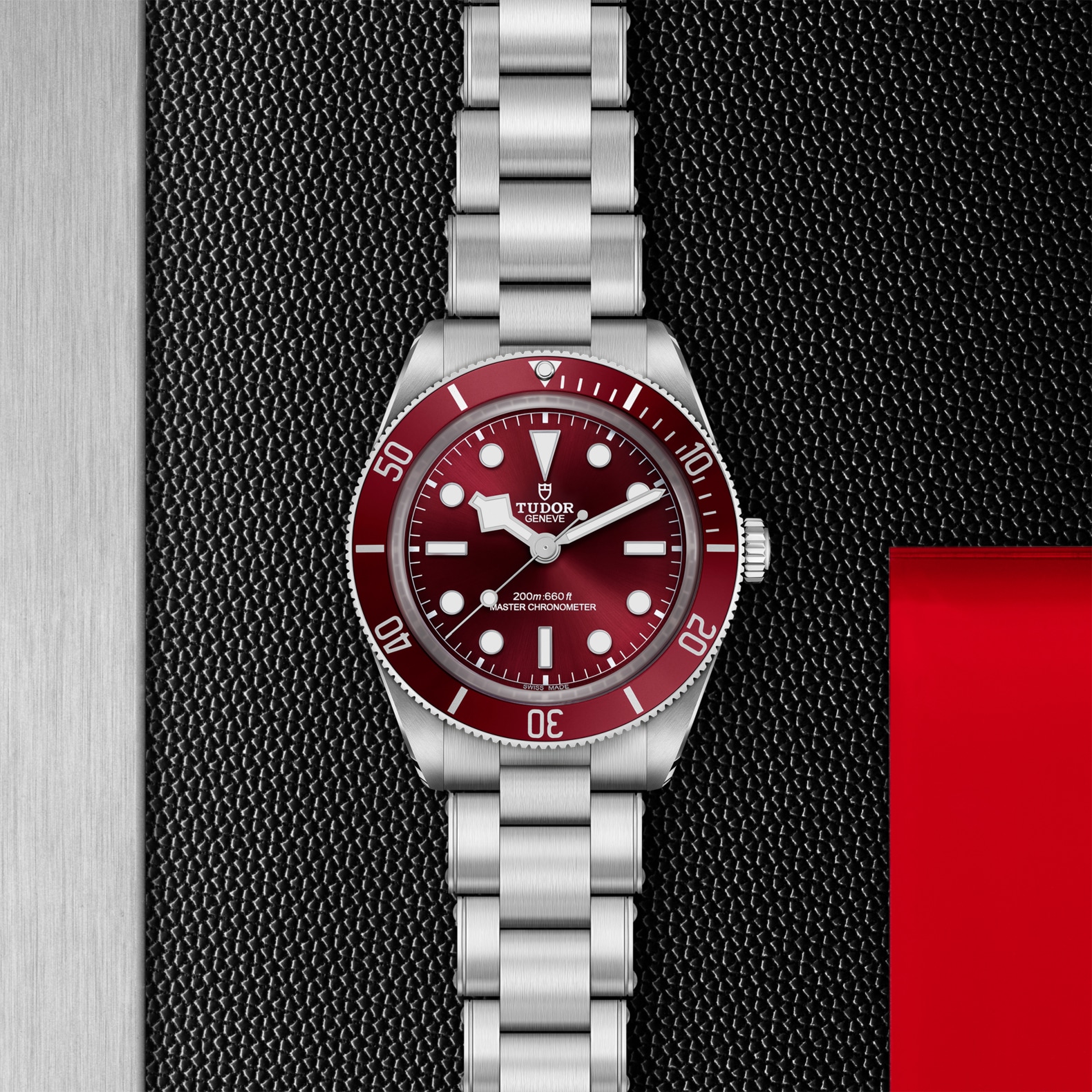 TUDOR Black Bay 58 Boîtier en acier 39 mm Cadran bordeaux Bracelet en acier à trois mailles – Image 4