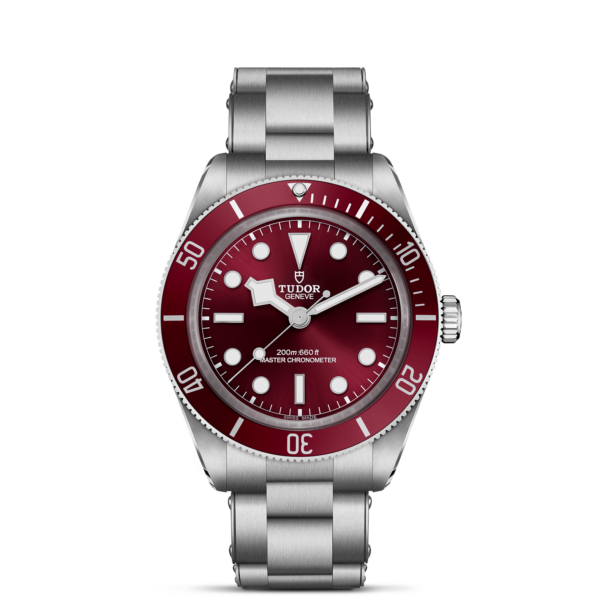 TUDOR Black Bay 58 Boîtier en acier 39 mm Cadran bordeaux Bracelet en acier à trois mailles